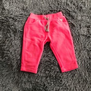 5/$25 CARTER’S bright pink fuzzy joggers comfy